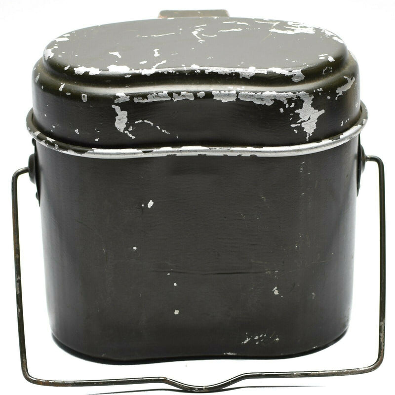 Véritable gamelle de l'armée roumaine. Marmite militaire en aluminium