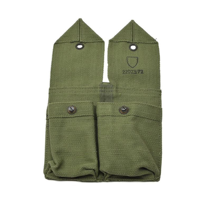 Origineel Noors leger magazine pouch vintage dubbele munitie tas groen canvas nieuw