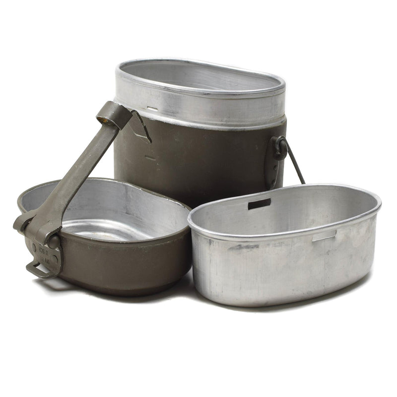 Ensemble de cuisine de camping et de randonnée en aluminium d'origine autrichienne militaire