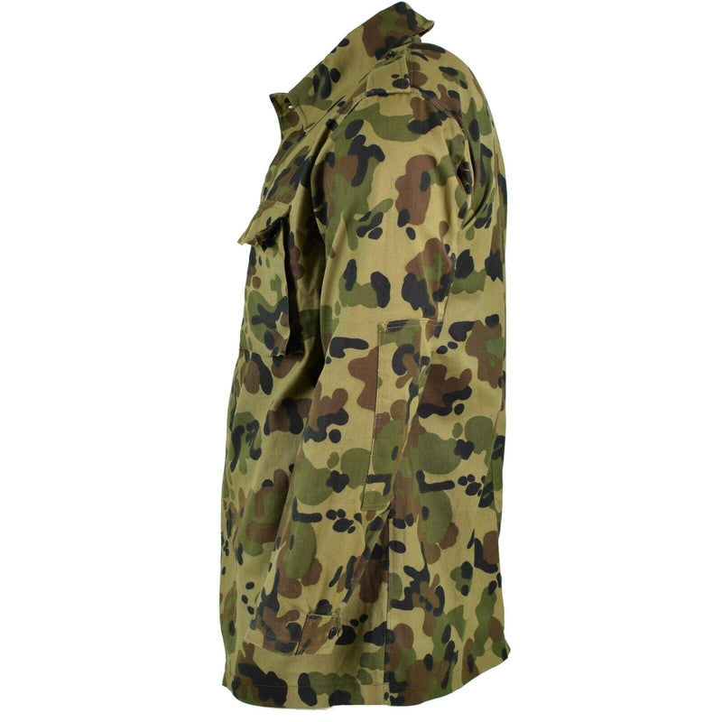 Veste de combat militaire authentique de l'armée roumaine BDU M93 camouflage feuille militaire combat