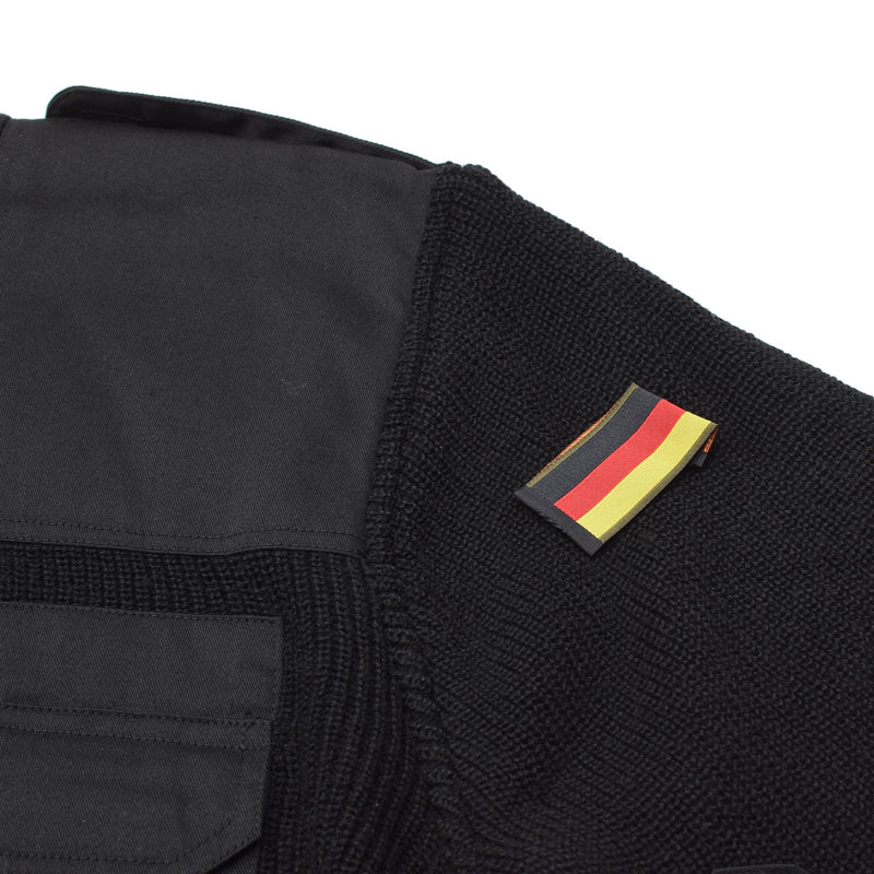 MFH Brand Sweater Commando Jumper Rib Gebreide wolversterkte pullover zwart nieuw
