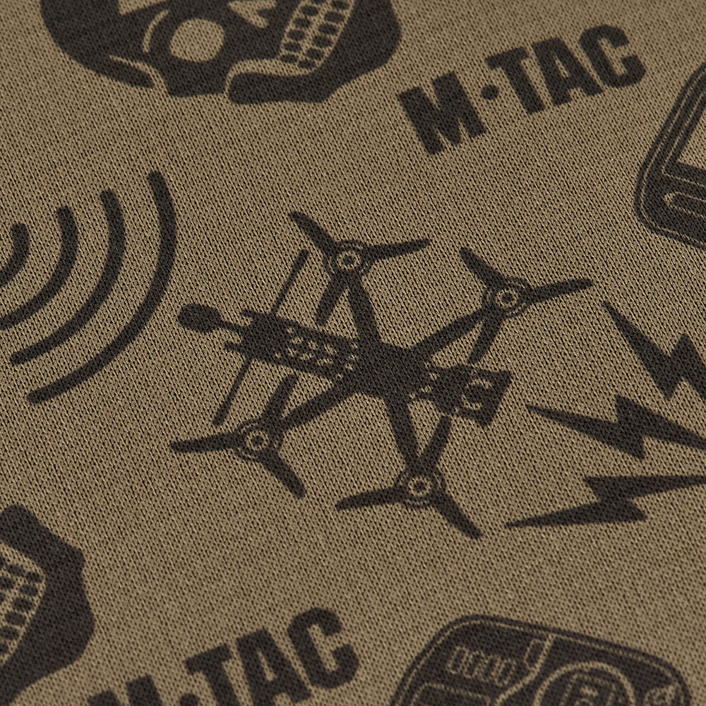M-TAC microfleece nekbeschermer drone-patroon tactische buitensjaal bruin