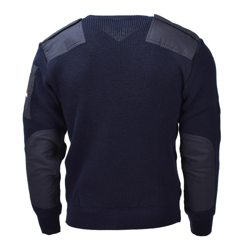 Originele Nederlandse militaire blauwe trui trui wol bodywarmer lange mouw nieuw