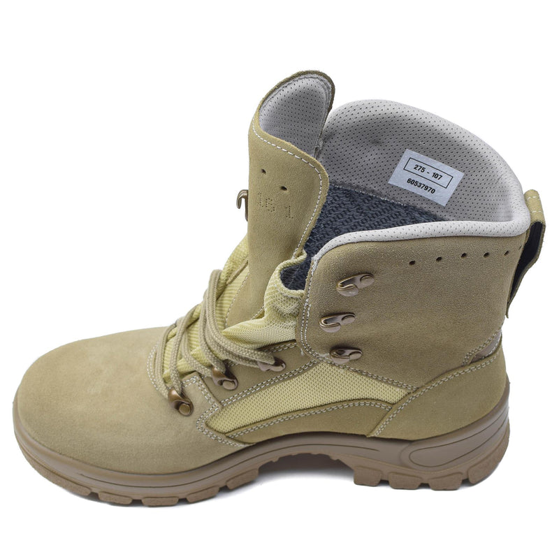 Bottes tactiques militaires allemandes originales imperméables à semelle ronde en caoutchouc kaki NEUVES