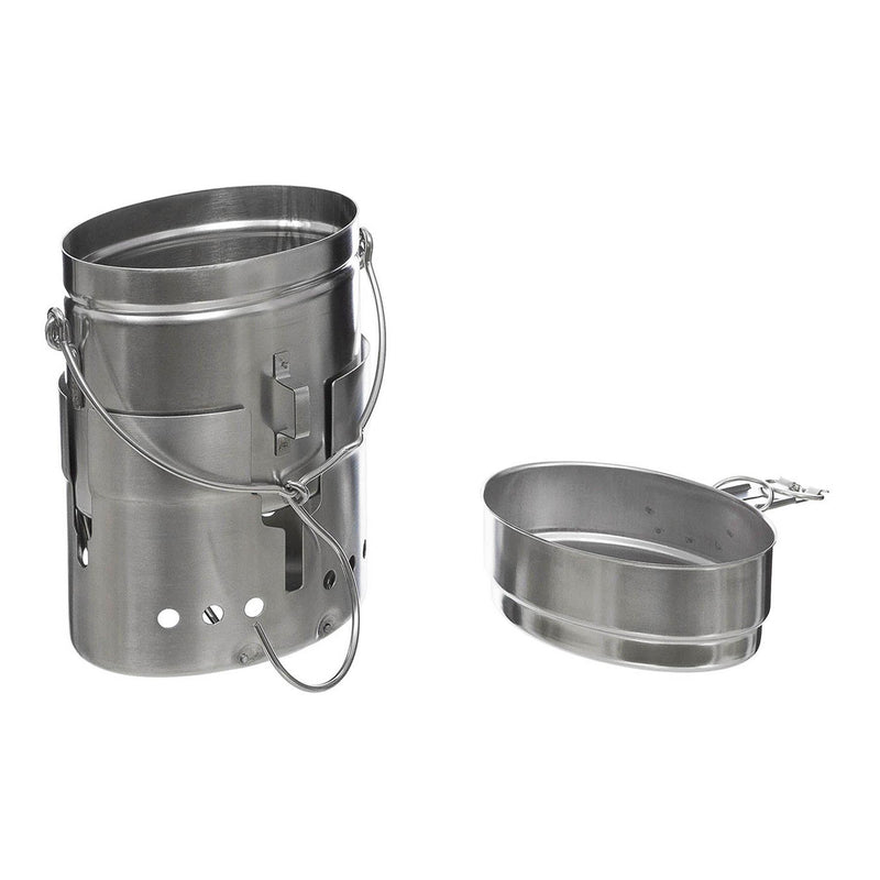 Kit de cuisine Trangia de l'armée suédoise MFH Repro M40 Brûleur de camping en acier inoxydable 1,5 l