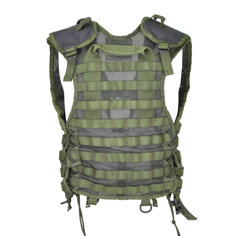 Echte Nederlandse militaire olijfversterkte vest 6pcs Modulaire bosmolle -zakjes