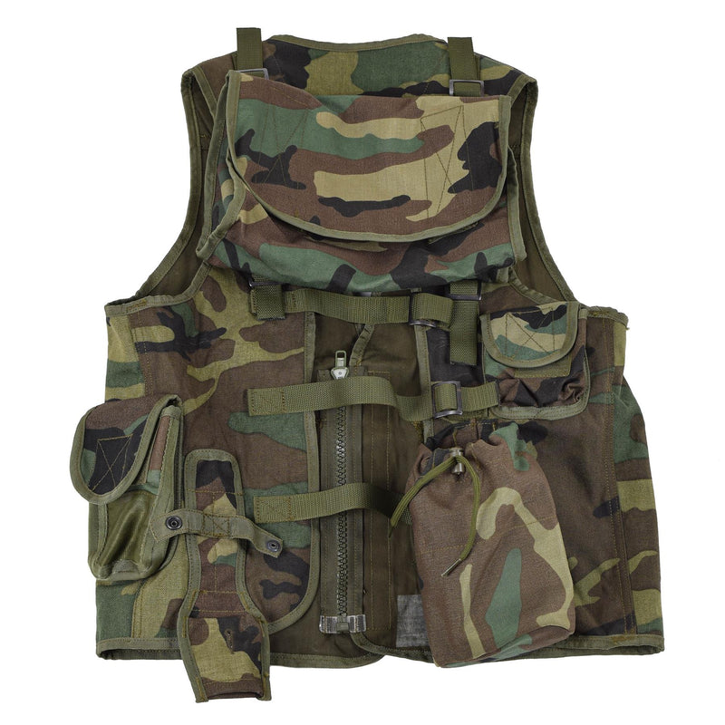 Origineel NAVO Tactical Vest Woodland Camouflage Multi -zakken Field Army Nieuw