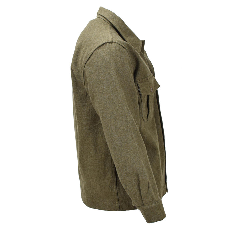 Veste de cérémonie italienne originale en laine olive, uniforme vintage, poignets réglables