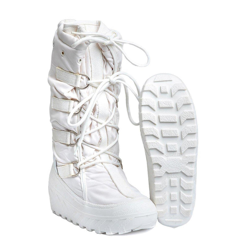 Echte Italiaanse militaire sneeuwschoenen verwarmen warmteweerstand bovenste veters wit nieuw