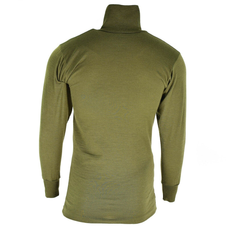Origineel Italiaans leger tricot shirt ritssluiting onderhirt f1 thermische groene od nieuw