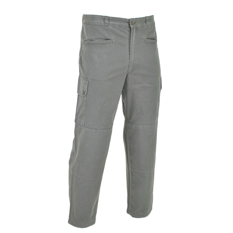 Pantalon cargo de travail gris renforcé de l'armée de l'air française authentique