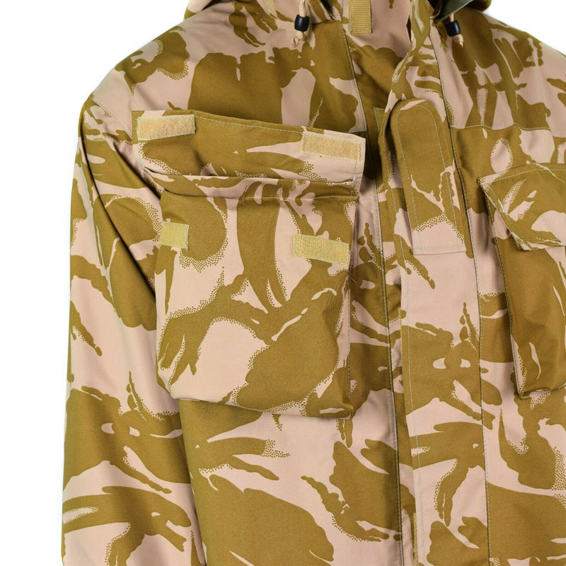 Véritable veste de combat de l'armée britannique camouflage désert MVP goretex imperméable pluie NEUF