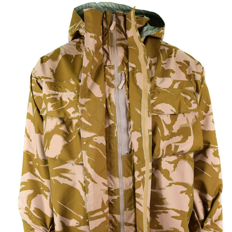 Véritable veste de combat de l'armée britannique camouflage désert MVP goretex imperméable pluie NEUF