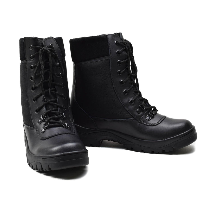 Bottes militaires françaises originales en cuir noir respirantes légères de l'armée NEUVES