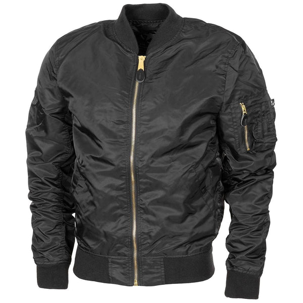 Veste de style militaire américain uniforme d'équipage des forces aériennes bombardier MA1 coupe-vent noir NEUF