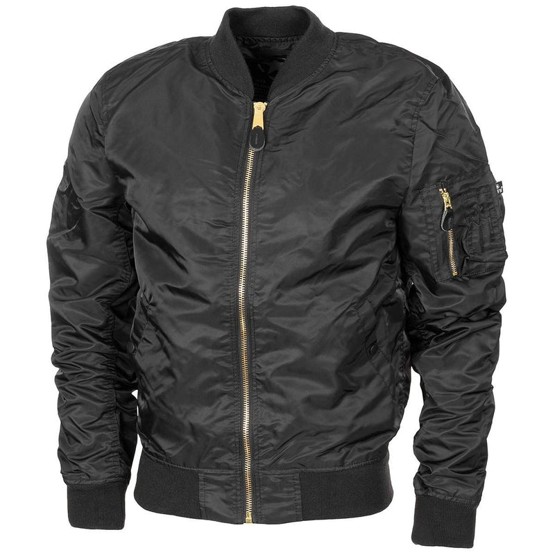 Amerikaanse militaire stijl jas Airforces Crew Uniform Bomber MA1 Winddicht Zwart nieuw