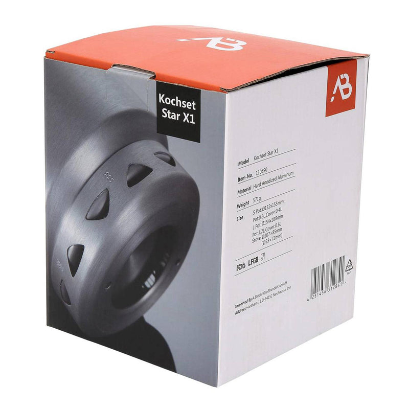 A.Blochl Star X1 Set de cuisine de randonnée Casserole de camping Poêle d'extérieur Cuisine de trekking NEUF