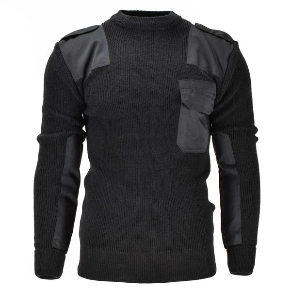 Pull Homme de marque Mil-Tec Pull Allemand Pull Commando Pull Noir Laine