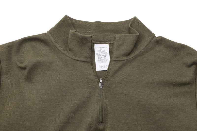 Origineel Italië militair shirt ritssluiting onder de lichte lichtgewicht ademende olijf