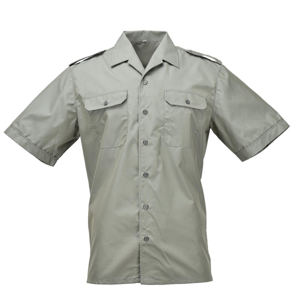 Echte Spaanse marine armada shirts mariniers olijf kort mouw formeel shirt nieuw