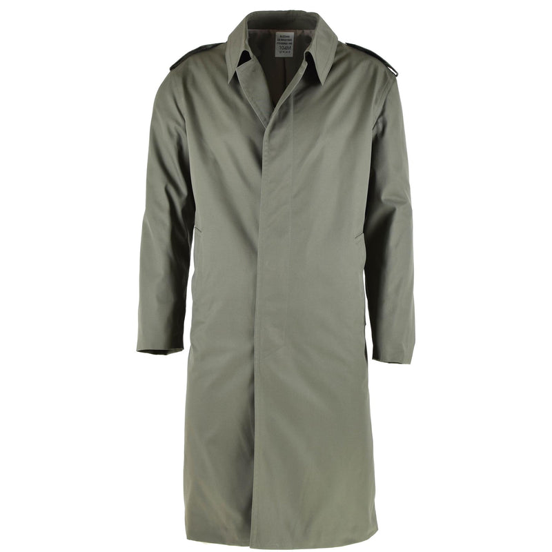 Véritable manteau de pluie militaire français Trench-coat de l'armée Olive imperméable pleine longueur