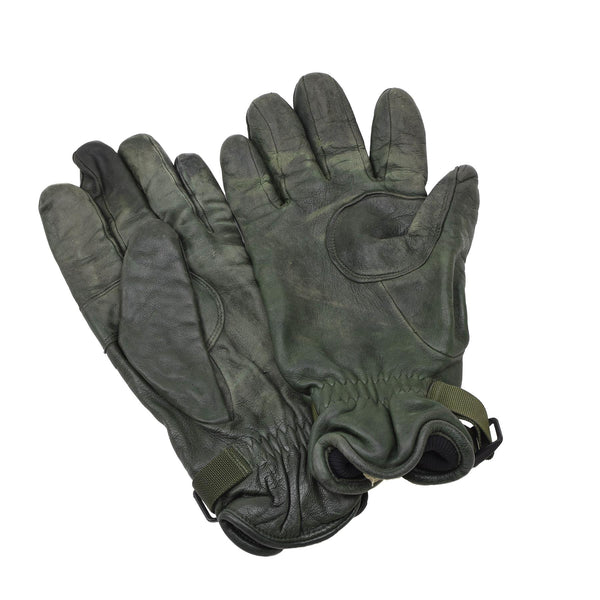 Originele Britse militaire MK II lederen handschoenen bekleed Dark Green Hand Protection