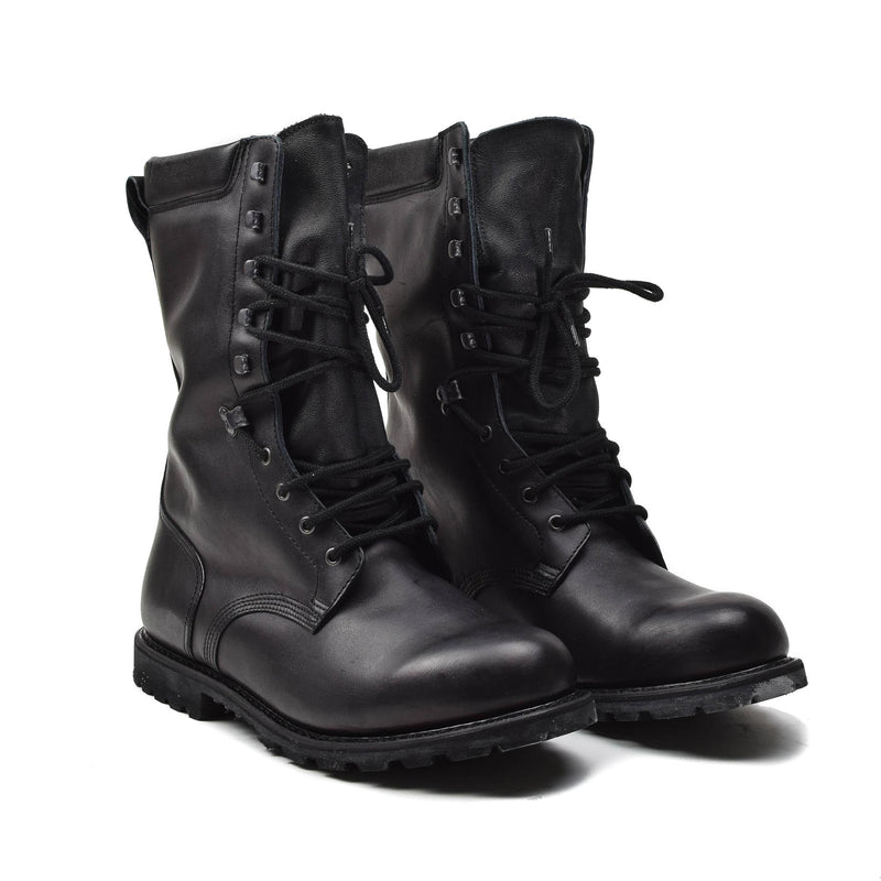 Bottes militaires françaises originales imperméables en cuir véritable mi-mollet chaussures d'armée