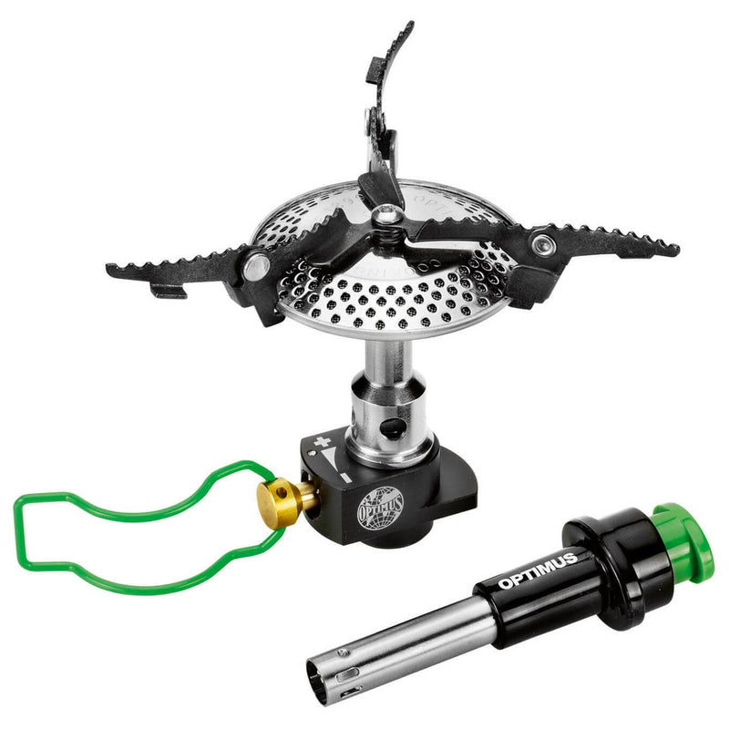 Optimus crux lite camping wandelkamp fornuis + piëzo compact opvouwbare lichtgewicht