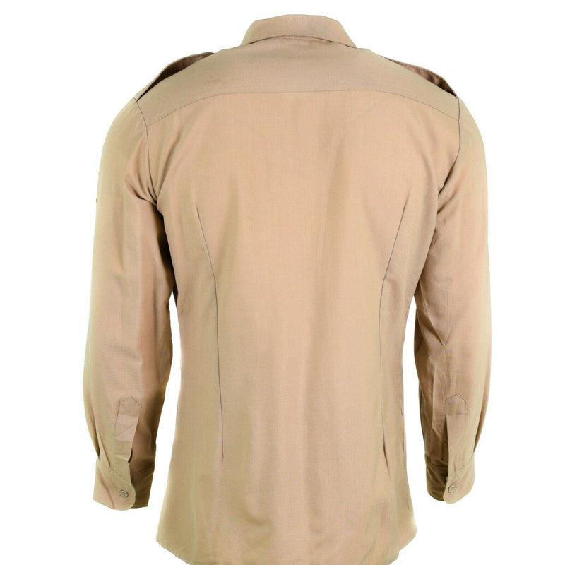 Echt Frans legerhirt Vermoeidheid Dead Stock Chino Khaki Militaire polywol nieuw