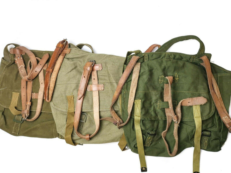 Echte Roemeens leger broodtas militair surplus olijf canvas haversack od