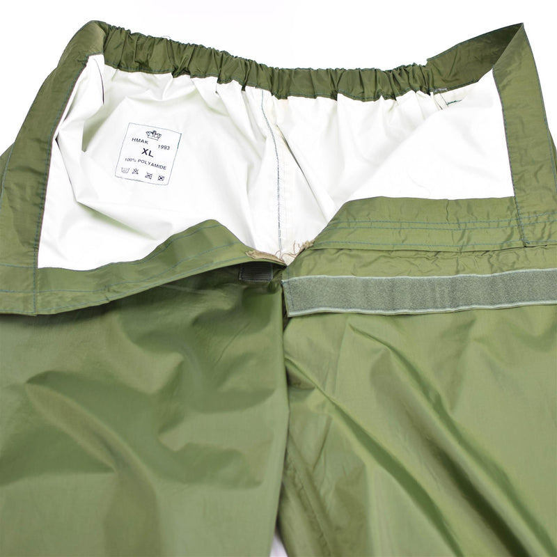 Pantalon de pluie imperméable authentique de l'armée danoise OD