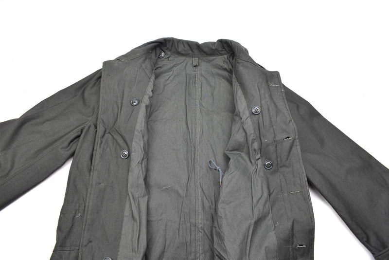 Véritable veste non doublée de l'armée grecque M65, uniforme de travail gris, surplus militaire, NEUF