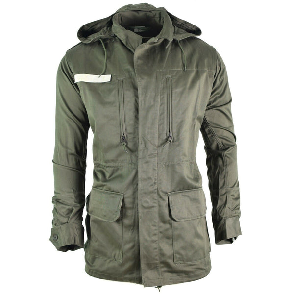 Origineel Frans leger Olive OD Jacket Vermoeidheid Combat Militaire Hooded Parka Sateen