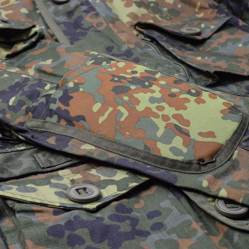 Veste de marque Mil-Tec RipStop Smock armée allemande Flecktarn Camo Parka Vêtements pour hommes