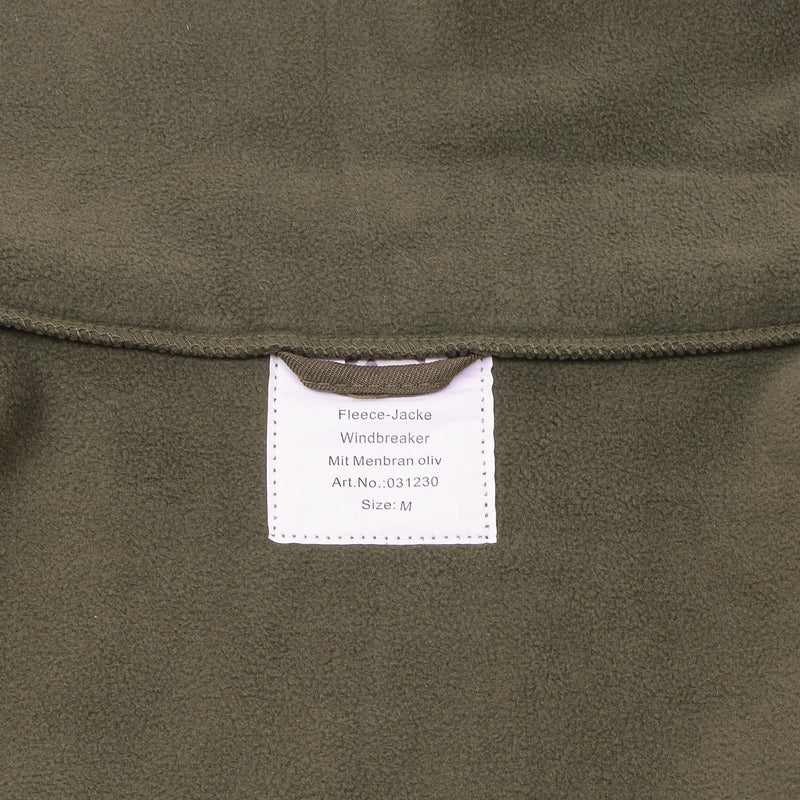 Blochl -merk Oostenrijkse militaire stijl fleece jas hoge nek vol ritssluiting ademend