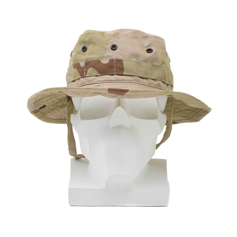 Véritable chapeau de brousse de l'armée néerlandaise DPM, casquette de camouflage du désert, chapeau d'été à large bord