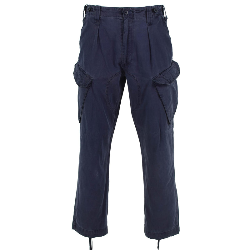 Originele Britse militaire vrachtbroek Royal Navy werkbroek Blauwe kleur