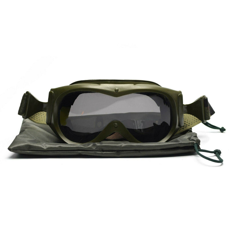 Echte Franse leger tanker bril Oogbescherming Glas Glas Militaire Zon Zand Wind