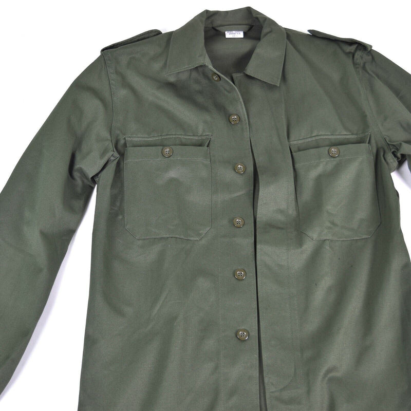 Veste de campagne militaire BDU originale de l'armée belge chemise olive de combat militaire NEUF