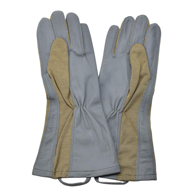 Originele Nederlandse militaire olijfhandschoenen lederen hittebestendige Aramid Warmer Nieuw