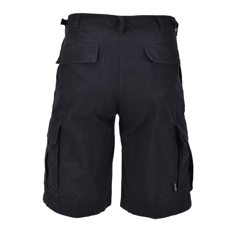Bermuda léger prélavé noir de style militaire américain de marque Mil-Tec