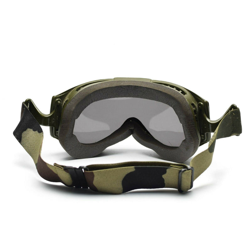 Echte Franse leger tanker bril Oogbescherming Glas Glas Militaire Zon Zand Wind