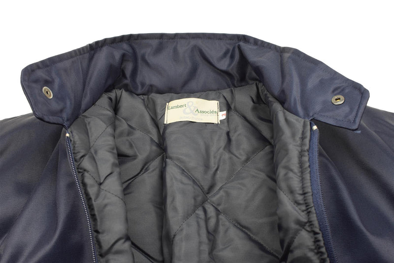 Veste bomber de marque Lambert pour les forces aériennes françaises, uniforme de pilote coupe-vent bleu chaud