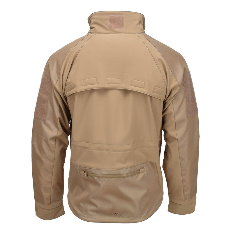 MIL-TEC winddichte wandeljack Soft Shell Stormproof Zips Fleece Liner Coyote