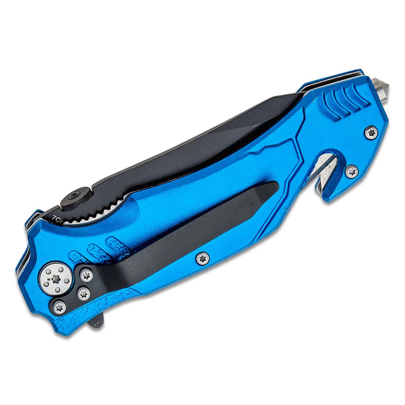 Boker Brand folding pocket knife Air Force Rescue steel 440A aluminum handle