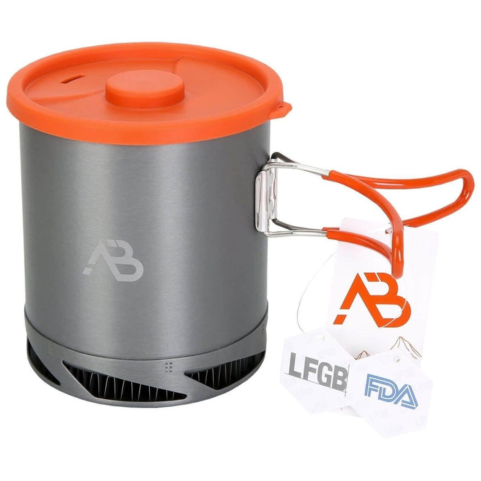 A.Blochl AB - X6 1liter pot kamperen wandelen trekking snel verwarmen aluminium grijs NIEUW - GoMilitar
