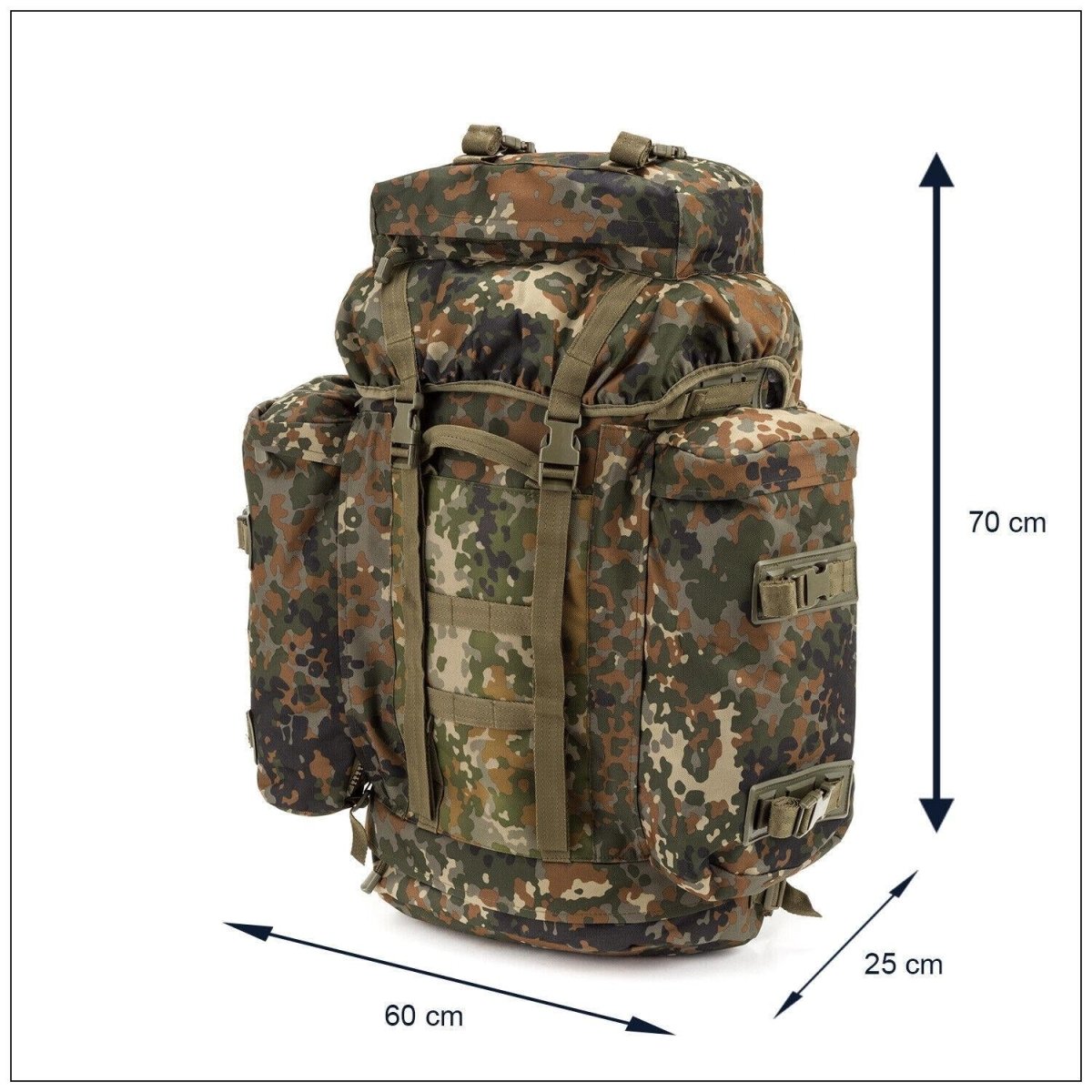 A.Blochl BW Mountain Trekking Rucksack Camping Grote rugzak Flecktarn Camouflage