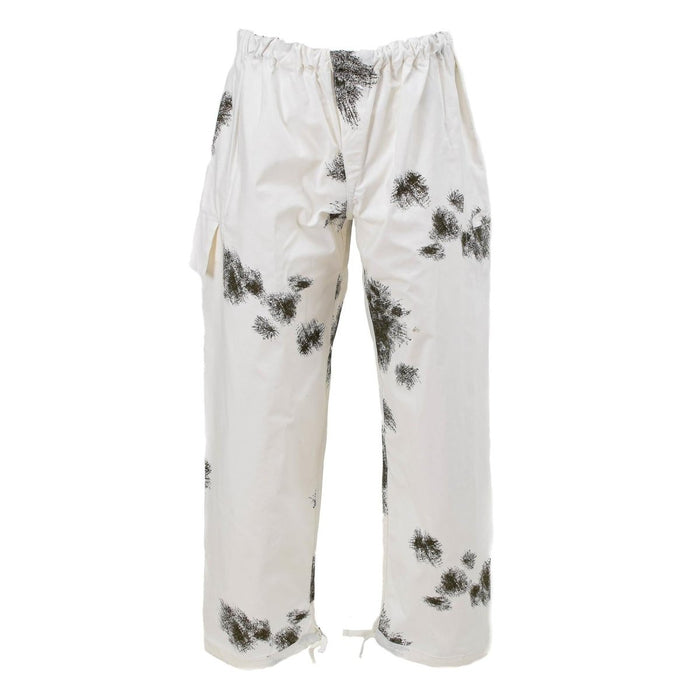 A.Blochl broek in Duitse legerstijl sneeuwcamo omkeerbare buitenste uniformlaag