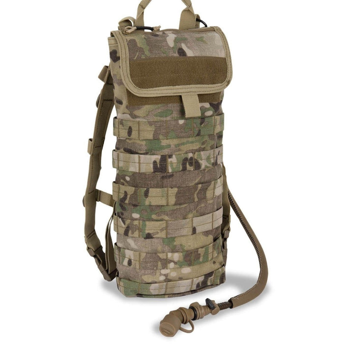 A.Blochl TF1 3L drinkrugzak in MTP-camouflage met MOLLE-systeem en lekvrije blaas voor gebruik buitenshuis.