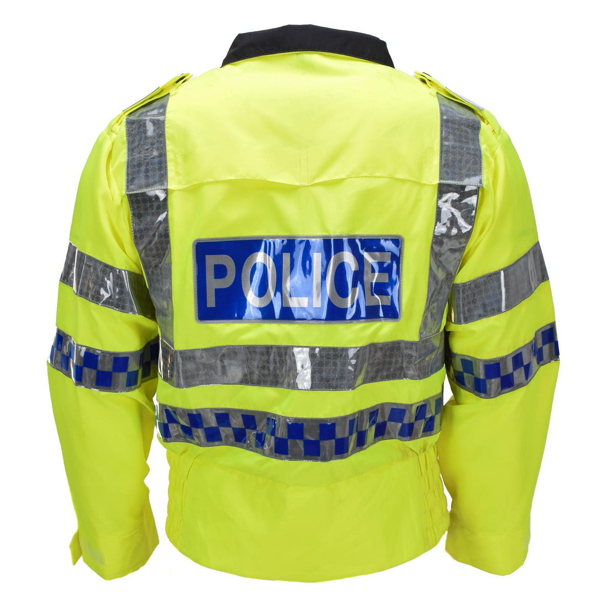 Origineel reflecterend uniformjack van de Schotse politie geel